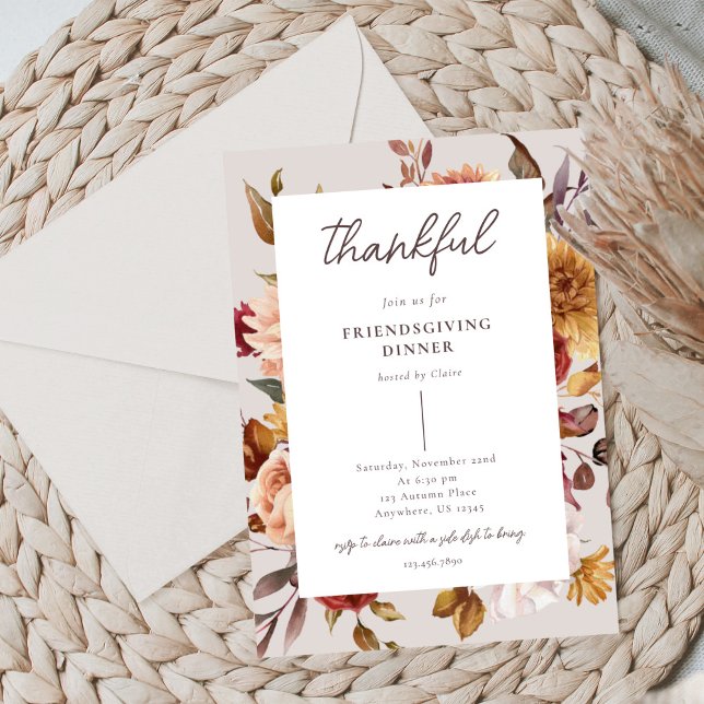 Invitation au dîner de Friendsgiving  (Créateur téléchargé)