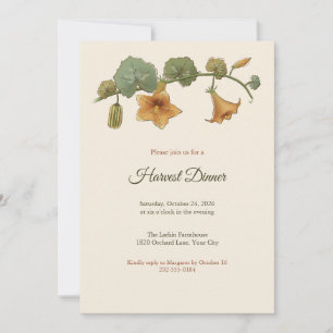 Invitation au dîner de la récolte de la vigne de f