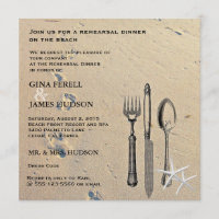 Invitation au dîner de la répétition de mariage de