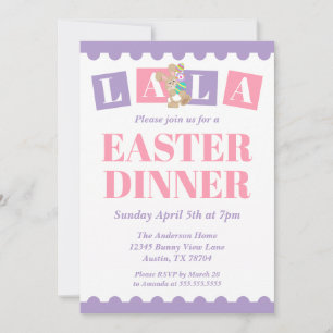 Invitation au dîner de Pâques La La