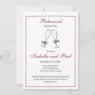 Invitation au dîner de répétition