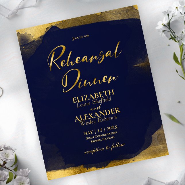 Invitation au dîner de répétition aquarelle | Abst (Créateur téléchargé)