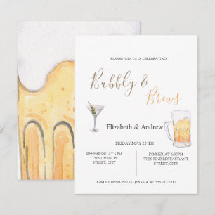 Invitation au dîner de répétition Bubbly & Braws