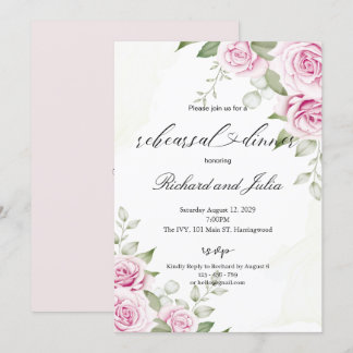 Invitation au dîner de répétition d'ANNA / Rose ro