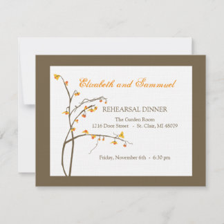 Invitation au dîner de répétition d'automne