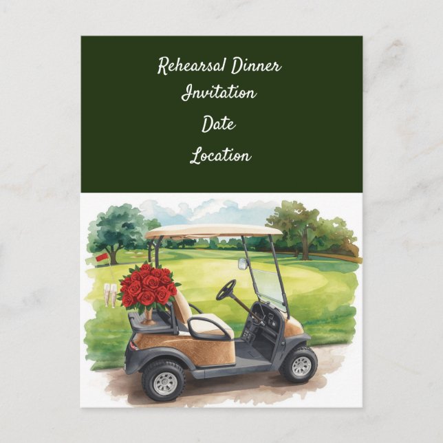 Invitation au dîner de répétition de golf pour le  (Devant)