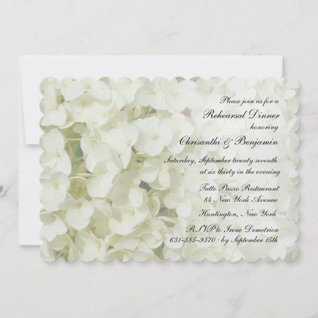 Invitation au dîner de répétition de la Mariée aux (Devant)