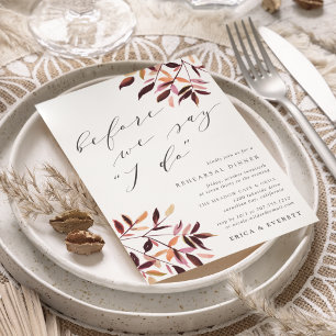Invitation au dîner de répétition de la récolte de