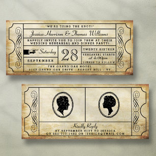 Invitation au dîner de répétition de mariage de bi