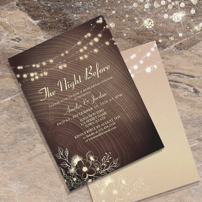 Invitation au dîner de répétition de mariage rusti (Créateur téléchargé)