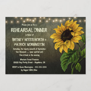 Invitation au dîner de répétition de tournesol rus