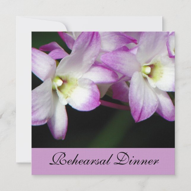 Invitation au dîner de répétition des orchidées (Devant)