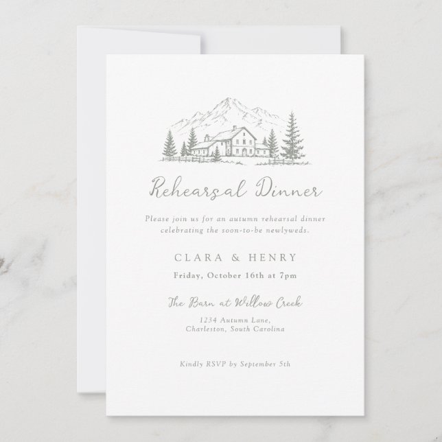 Invitation au dîner de répétition du Lodge Winter  (Devant)