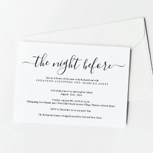Invitation au dîner de répétition la veille