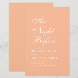 Invitation au dîner de répétition la veille au soi