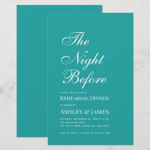 Invitation au dîner de répétition la veille en sar