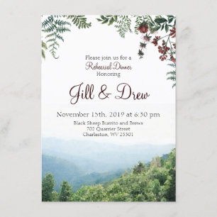 Invitation au dîner de répétition - Mariage d'auto