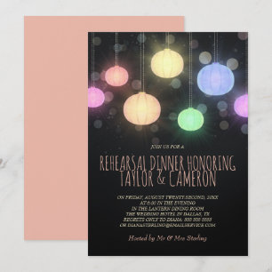 Invitation au dîner de répétition Rainbow Lanterns