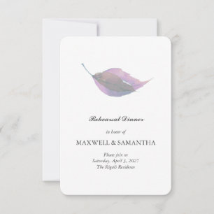 Invitation au dîner de répétition violet