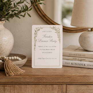 Invitation au dîner de soirée dans le jardin