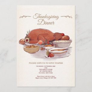 Invitation Au Dîner De Thanksgiving