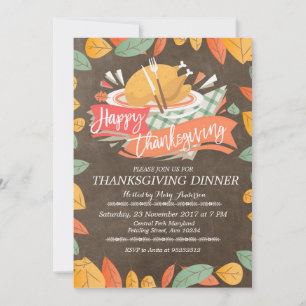 Invitation au dîner de Thanksgiving