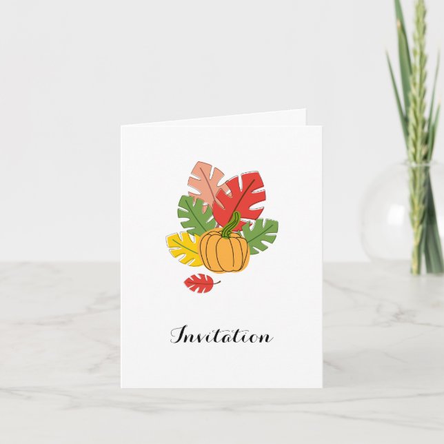Invitation au dîner de Thanksgiving (Devant)