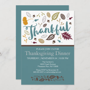 Invitation Au Dîner De Thanksgiving