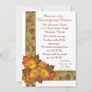 Invitation au dîner de Thanksgiving