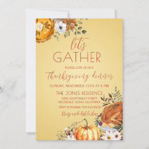 Invitation au dîner de Thanksgiving