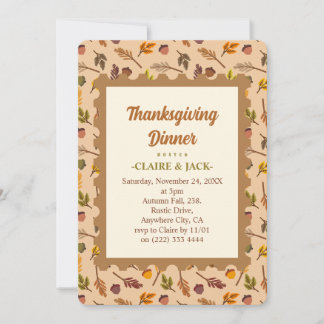 Invitation au dîner de Thanksgiving