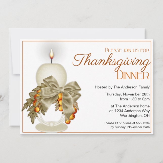 Invitation au dîner de Thanksgiving 8 (Devant)