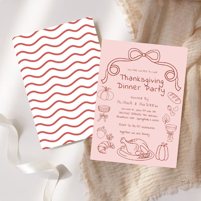 Invitation au dîner de Thanksgiving avec un nœud p (Créateur téléchargé)