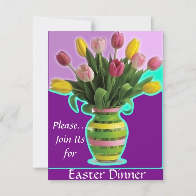 Invitation Au Dîner Des Tulipes De Pâques (Devant)