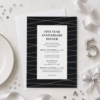 Invitation au dîner du cinquième anniversaire