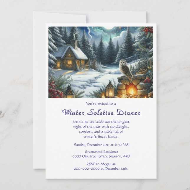 Invitation au dîner du solstice d'hiver (Devant)