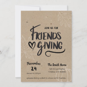 Invitation au dîner Kraft Friendsgiving