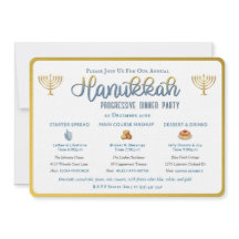 Invitation au dîner progressif de Hanoucca