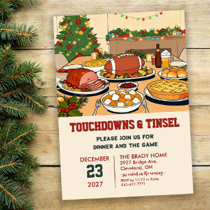 Invitation au dîner Touchdowns et Paillettes