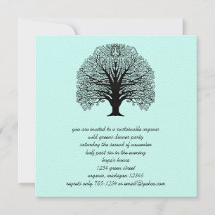 Invitation au dîner Tree Swirl