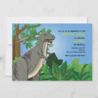 Invitation au dinosaure de la forêt T-Rex