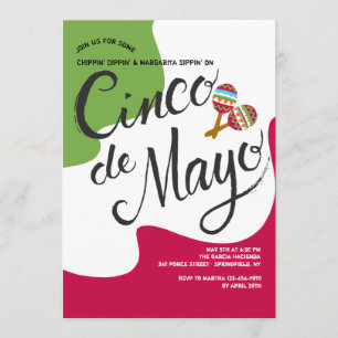 Invitation au drapeau du Cinco de Mayo