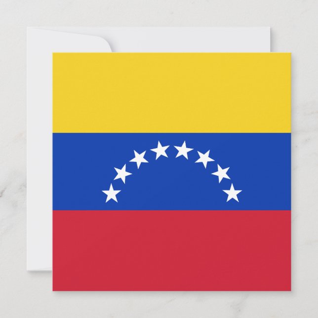 Invitation au drapeau du Venezuela (Devant)