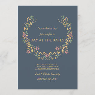 Invitation au fer à cheval floral