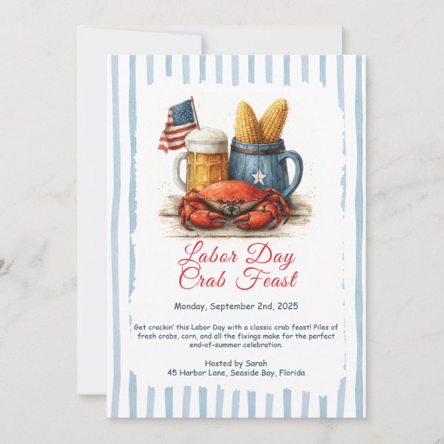 Invitation au festin de crabes de la fête du Trava (Devant)