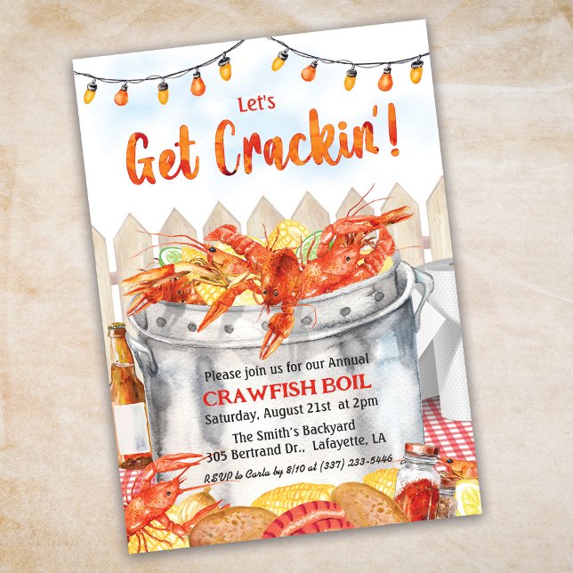 Invitation au Festin de Écrevisses "Get Crackin'" (Créateur téléchargé)