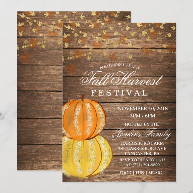 Invitation au Festival de lumières des feuilles de (Devant / Derrière)