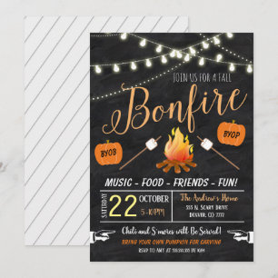 Invitation au feu de joie de la récolte d'automne