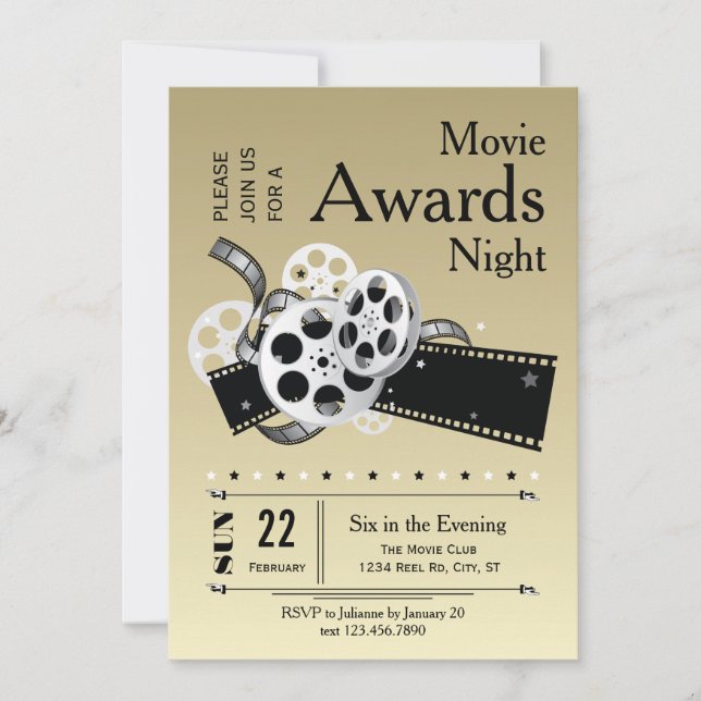 Invitation au Film Reel Movie Awards (Devant)