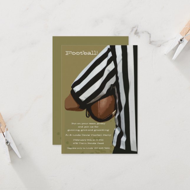 Invitation au football (Devant/Arrière en situation)